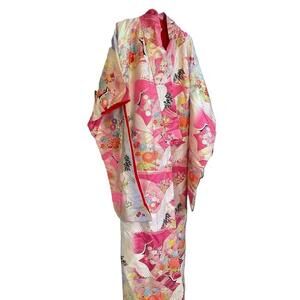 Iro Japanese Wedding Kimono Handmade Silk Embroidered White Cranes